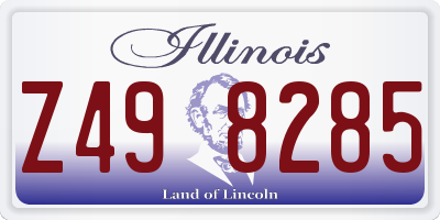 IL license plate Z498285