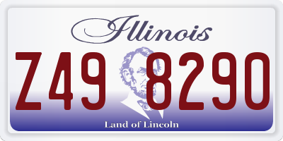 IL license plate Z498290