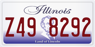 IL license plate Z498292
