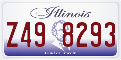 IL license plate Z498293