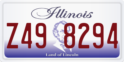 IL license plate Z498294