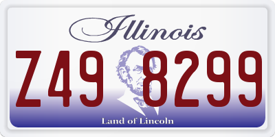 IL license plate Z498299
