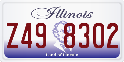IL license plate Z498302