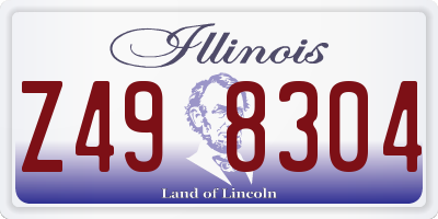 IL license plate Z498304