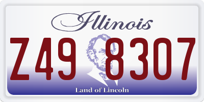 IL license plate Z498307