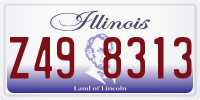 IL license plate Z498313