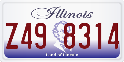 IL license plate Z498314