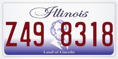 IL license plate Z498318