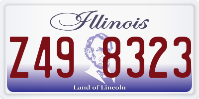IL license plate Z498323