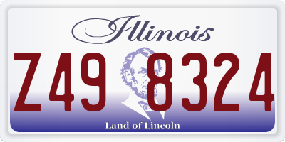 IL license plate Z498324