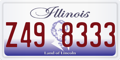 IL license plate Z498333