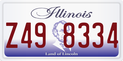 IL license plate Z498334