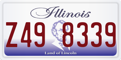 IL license plate Z498339