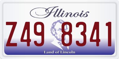 IL license plate Z498341