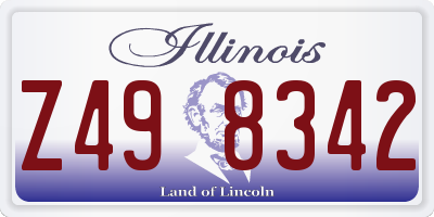 IL license plate Z498342