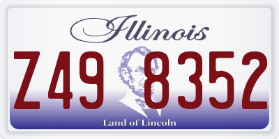 IL license plate Z498352