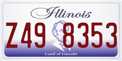 IL license plate Z498353