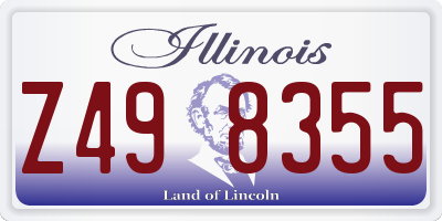 IL license plate Z498355
