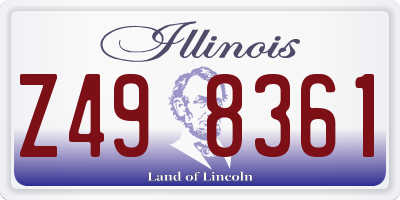 IL license plate Z498361