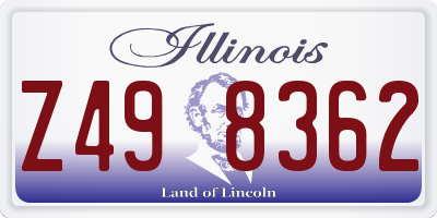 IL license plate Z498362