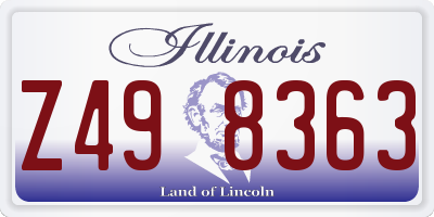 IL license plate Z498363