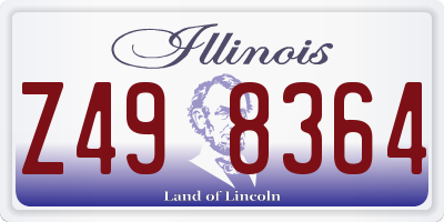 IL license plate Z498364