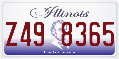 IL license plate Z498365
