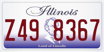 IL license plate Z498367