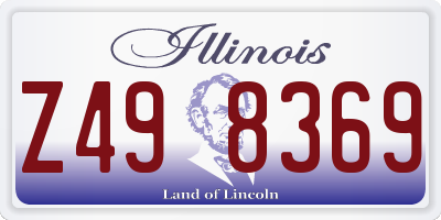 IL license plate Z498369