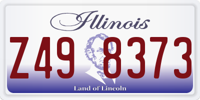 IL license plate Z498373