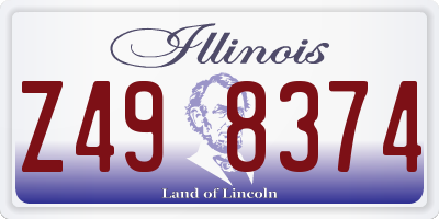 IL license plate Z498374