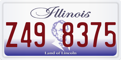 IL license plate Z498375