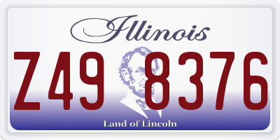 IL license plate Z498376