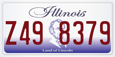 IL license plate Z498379