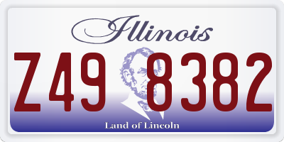 IL license plate Z498382