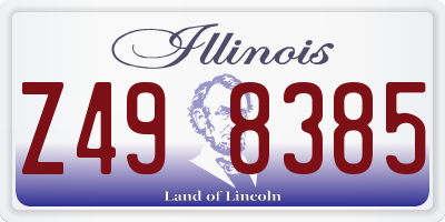 IL license plate Z498385