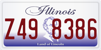 IL license plate Z498386