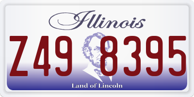 IL license plate Z498395