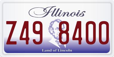 IL license plate Z498400