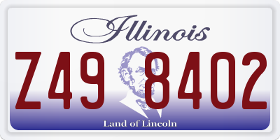 IL license plate Z498402