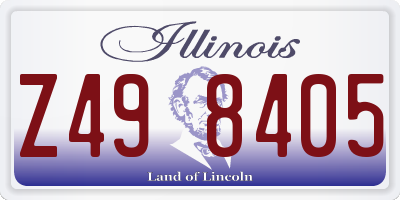 IL license plate Z498405