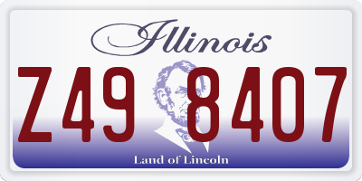 IL license plate Z498407