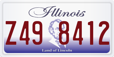 IL license plate Z498412