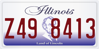 IL license plate Z498413