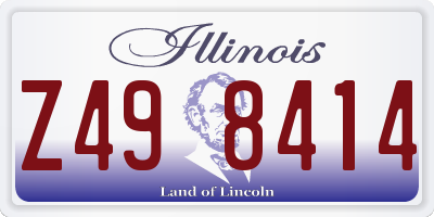IL license plate Z498414