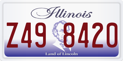 IL license plate Z498420