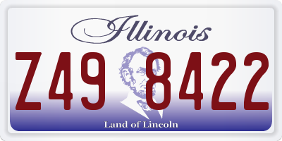 IL license plate Z498422