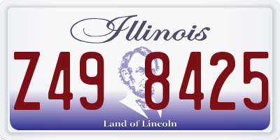 IL license plate Z498425