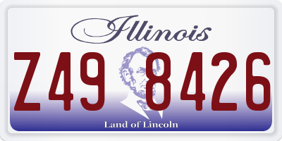 IL license plate Z498426