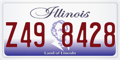 IL license plate Z498428